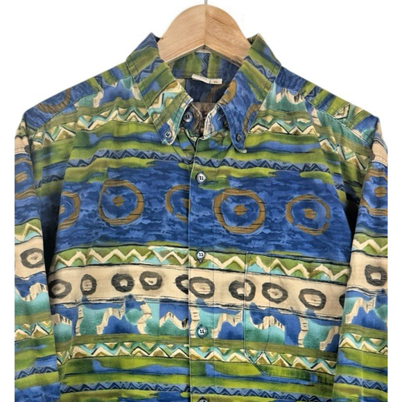 The Territory Ahead All Over Print Abstract Art Mens XL Vintage - Picture 2 of 4